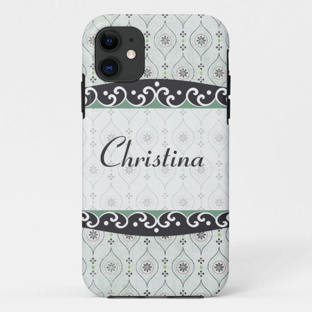 Mate-ID™ iPhone 5 Fall Blue Blume Muster Case-Mate iPhone Hülle (Rückseite)