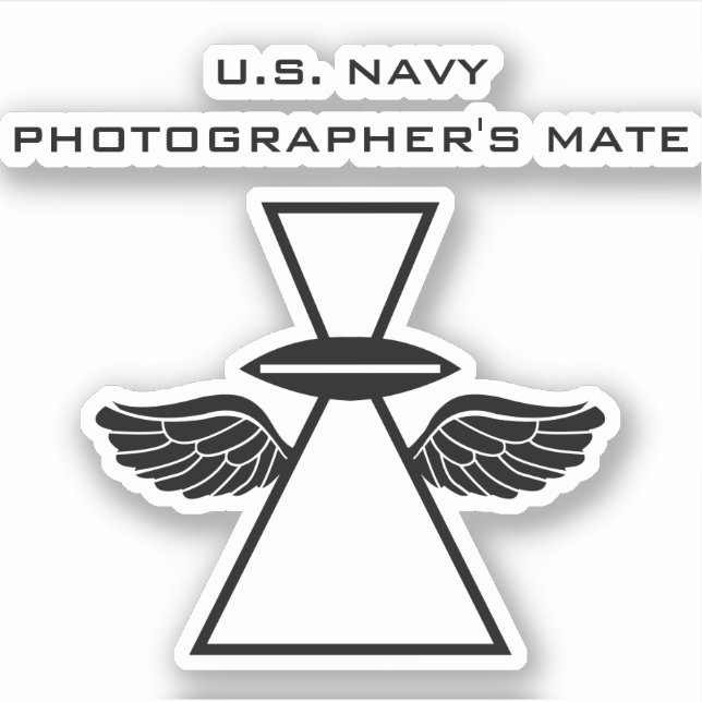 Mate Vinyl Sticker, US-Navy-Fotograf Aufkleber (Vorderseite)