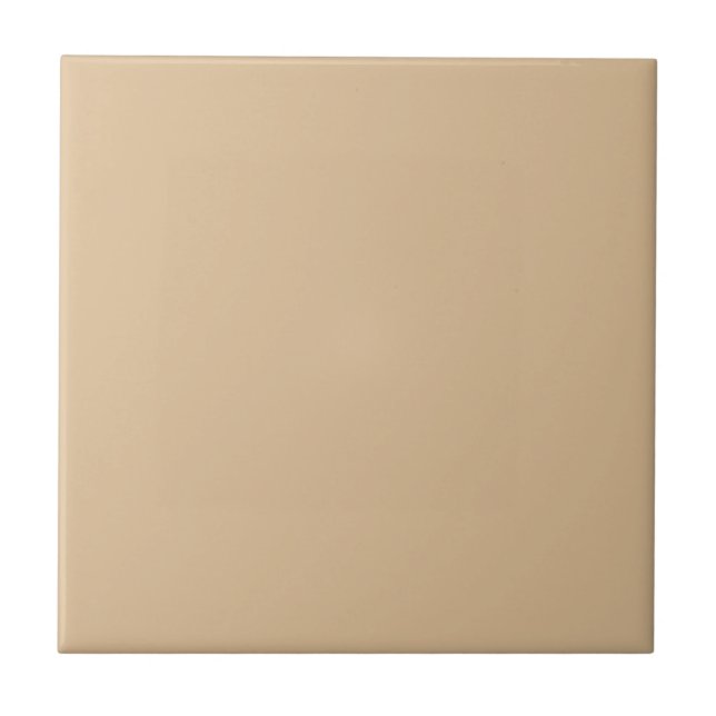 Mated Apricot Solid Color | #ddbe96 Fliese (Vorderseite)