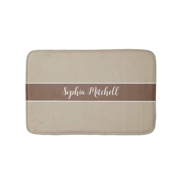 Mated Elegance - Calm Stone Name Bath Mat Badematte (Vorderseite)