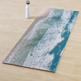 Matelas de yoga personnalisé vagues océan rivage
