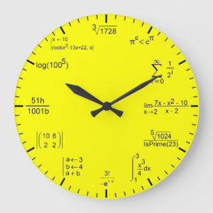 Matematic Clock Große Wanduhr