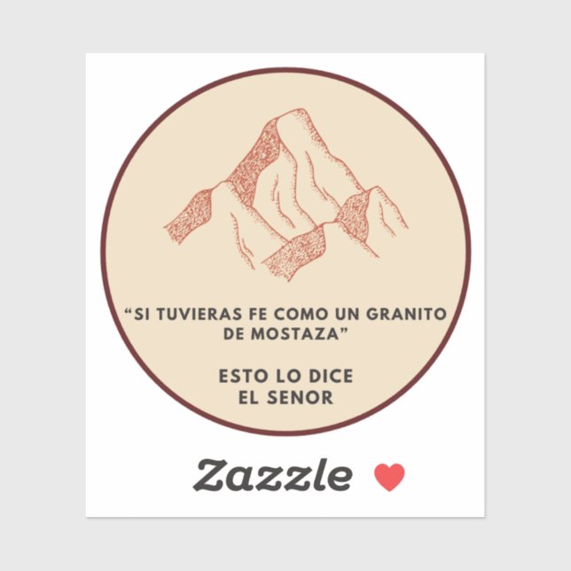 Mateo 17:20 aufkleber (Blatt)