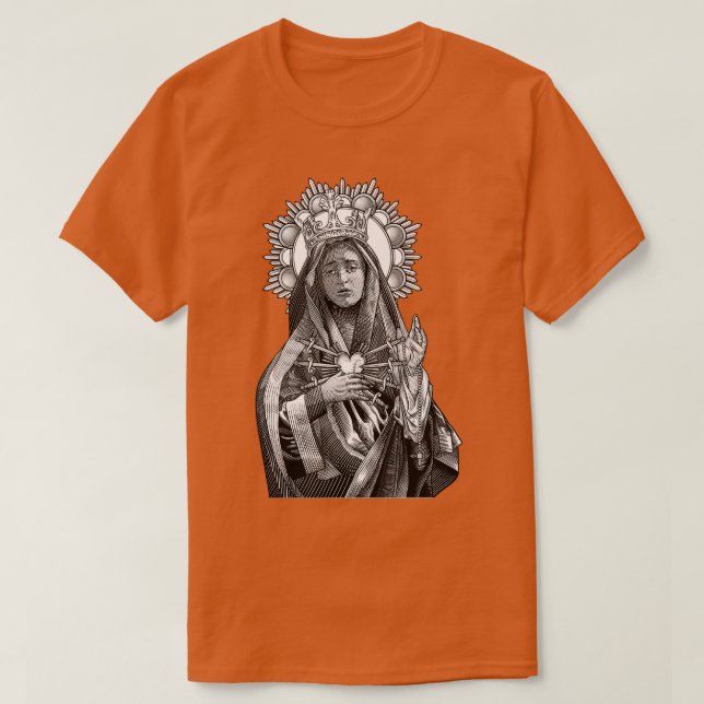 Mater Dolorosa Unsere Dame der Trauern T-Shirt (Design vorne)