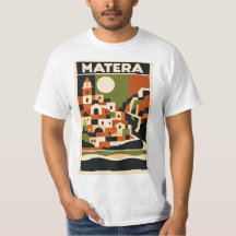 Matera Italien T-Shirt Bauhaus Geometrisch Reise