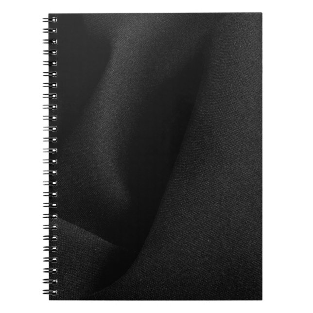 Material aus schwarzem Stoff Notizblock (Vorderseite)