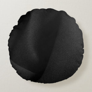 Material aus schwarzem Stoff Rundes Kissen