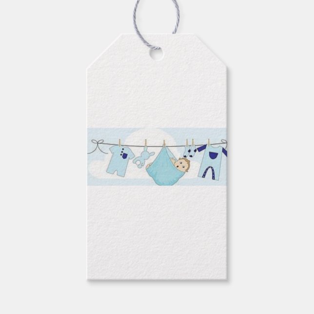 MATERIAL DES BABY-SHOWER/PARTY GESCHENKANHÄNGER (Vorderseite)