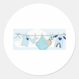 MATERIAL DES BABY-SHOWER/PARTY RUNDER AUFKLEBER