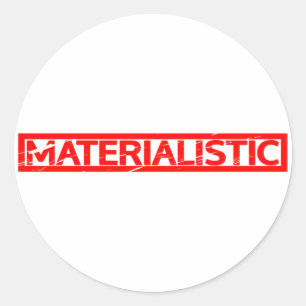 Materialistische Briefmarke Runder Aufkleber