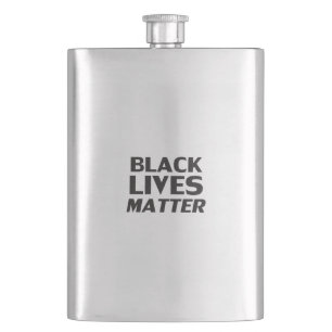 Materie für schwarze Leben - klassische Flasche Flachmann