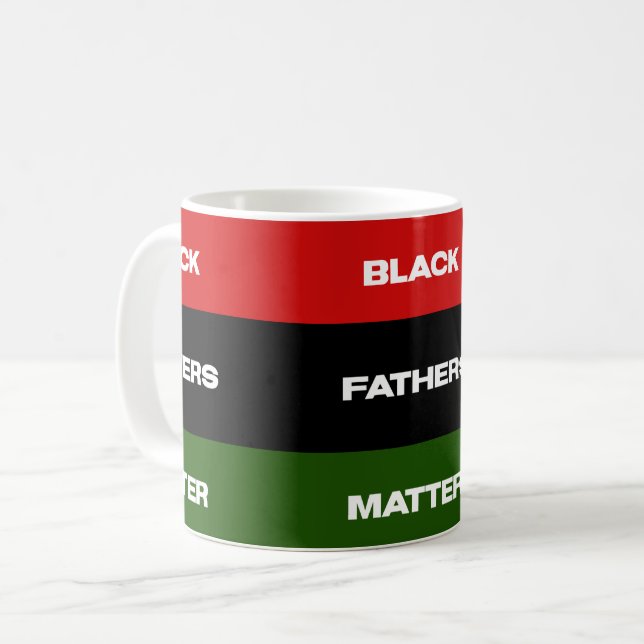 Materie für schwarze Väter Kaffeetasse (Vorderseite Links)