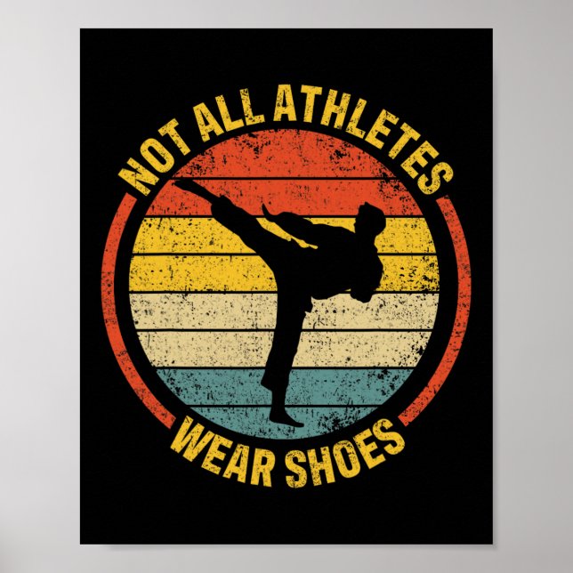 Materielle Kunst nicht alle Athleten tragen Schuhe Poster (Vorne)
