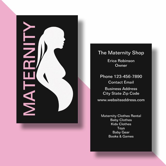 Maternity Shop Moderne Visitenkarten Visitenkarte (Von Creator hochgeladen)