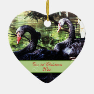 Mates for Life Black Swans 1er ornement de Noël