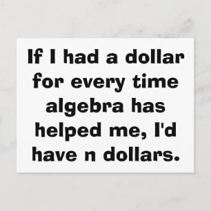Math Algebra Cartes postales