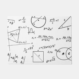 Math Algebra Geometry Whiteboard Fußmatte