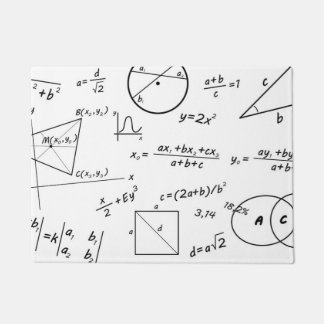 Math Algebra Geometry Whiteboard Fußmatte