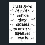 Math before alphabet poster<br><div class="desc">Math before alphabet Poster</div>
