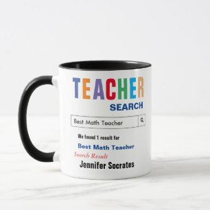 Math Best Teacher Geschenk Tasse