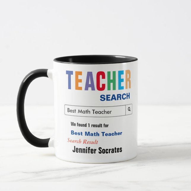 Math Best Teacher Geschenk Tasse (Links)
