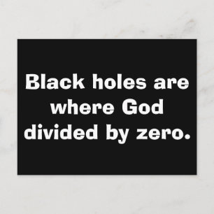 Math Black Hole Postkarten
