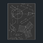 Math Blackboard Postkarte<br><div class="desc">Math formulas and graphics on blackboard</div>