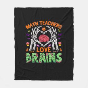 Math Brain Heart Skeleton Hand Zombie Halloween Fleecedecke