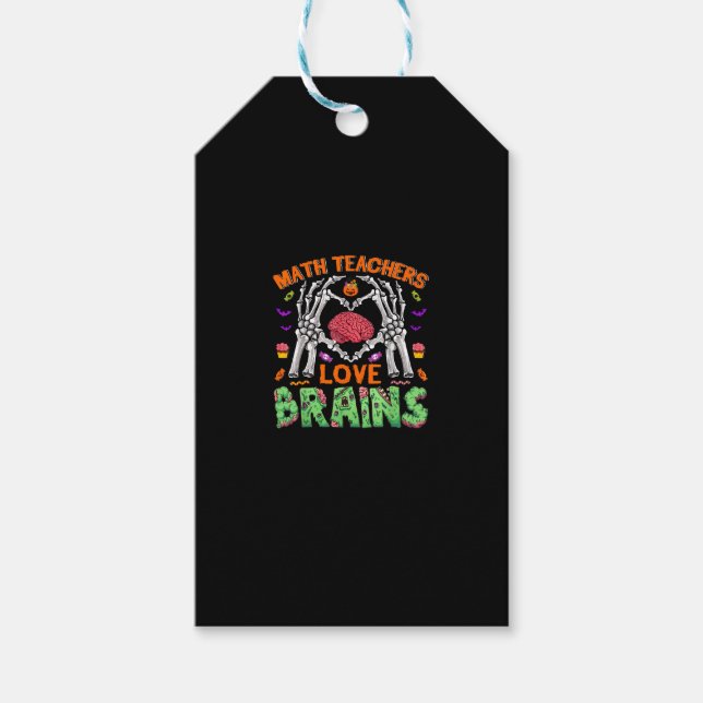 Math Brain Heart Skeleton Hand Zombie Halloween Geschenkanhänger (Vorderseite)