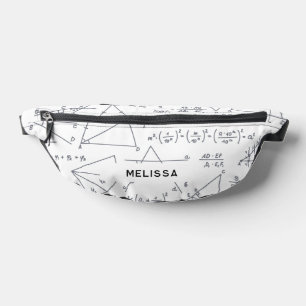 Math Calculations and Shapes Pattern Personalisier Bauchtasche