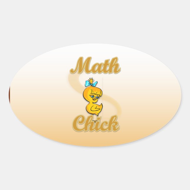 Math Chick Ovaler Aufkleber (Vorderseite)