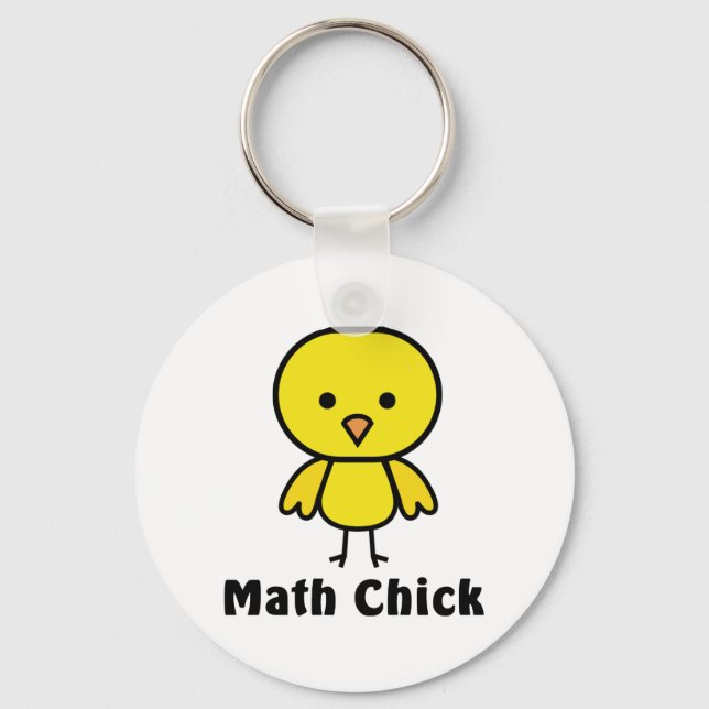 Math Chick Schlüsselanhänger (Vorderseite)
