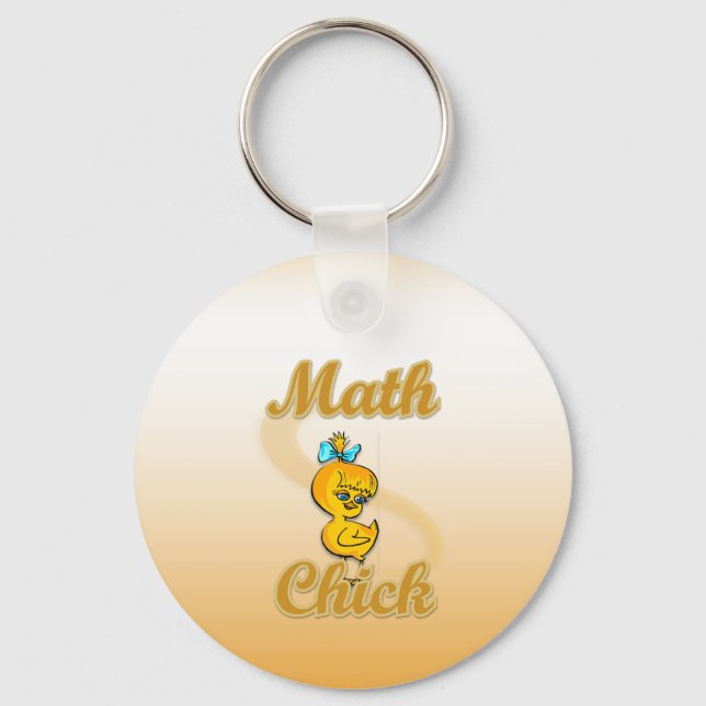 Math Chick Schlüsselanhänger (Vorderseite)