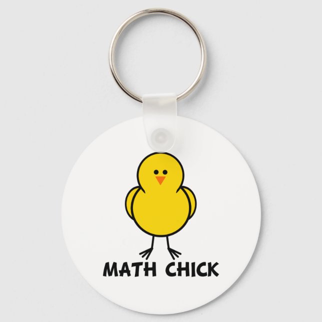 Math Chick Schlüsselanhänger (Vorderseite)