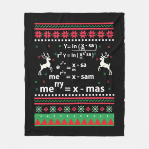 MATH CHRISTMAS FLEECEDECKE