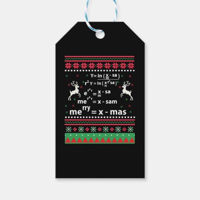 MATH CHRISTMAS GESCHENKANHÄNGER (Vorderseite)