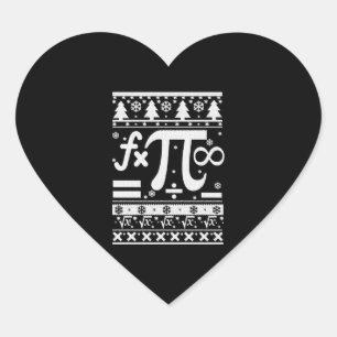 Math Christmas Herz-Aufkleber