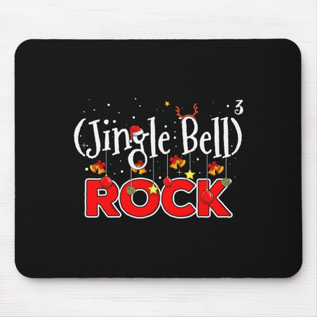 Math Christmas Jingle Bells Rock Math Funny Christ Mousepad (Vorne)