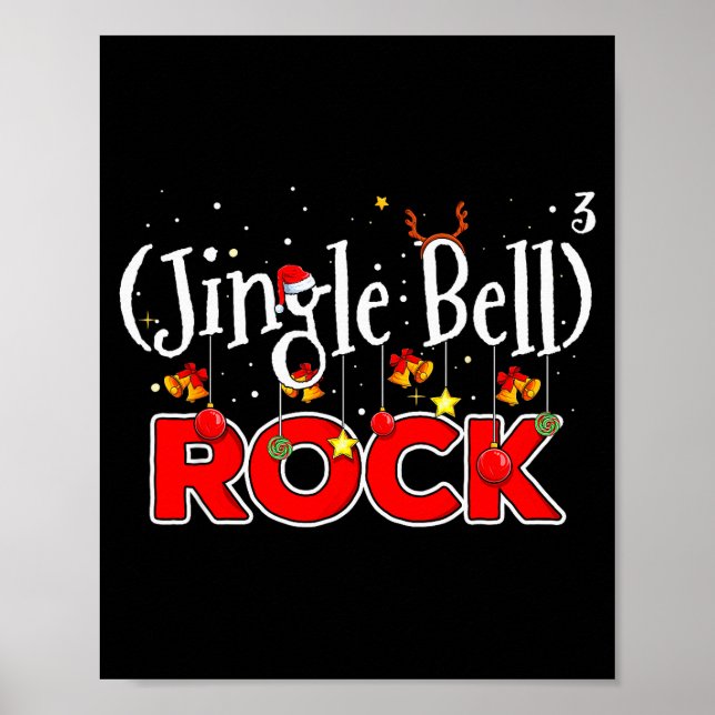 Math Christmas Jingle Bells Rock Math Funny Christ Poster (Vorne)