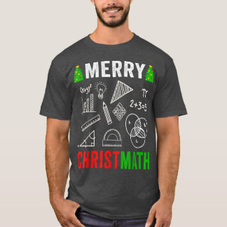 Math Christmas Merry Christmas Math Teacher Women T-Shirt
