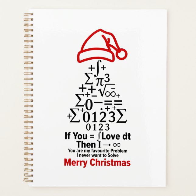 Math Christmas Tree Planner - Love Gift Planer (Vorderseite)