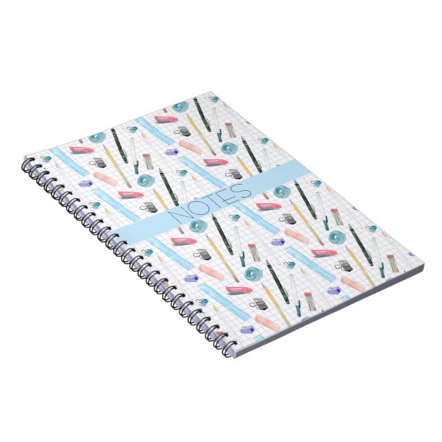 MATH CLASS BLUE AQUA PINK NOTEBOOK NOTIZBLOCK (Rechte Seite)