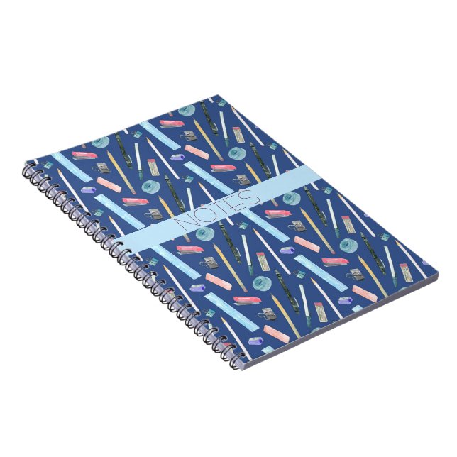 MATH CLASS BLUE AQUA PINK NOTEBOOK NOTIZBLOCK (Rechte Seite)