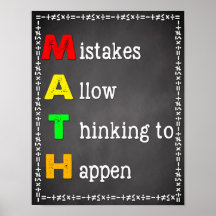Math Classroom Poster Lehrer Chalkboard-Zeichen