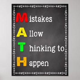 Math Classroom Poster Lehrer Chalkboard-Zeichen