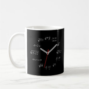 Math Clock Nerdy Math Lehrer Math Student Math Cl Kaffeetasse