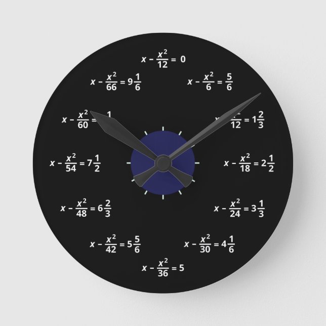 Math Clock Runde Wanduhr (Vorderseite)
