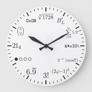 Math Clock v1 Große Wanduhr
