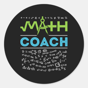 Math-Coach-Lehrer Dankeschön Zur Schule Runder Aufkleber