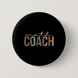 Math Coach Leopard schätzen Spaß für Frauen für Button